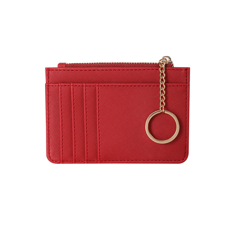 New zipper ladies coin purse Korean mini keychain small wallet multi-card card holder card bag manufacturers wholesale
