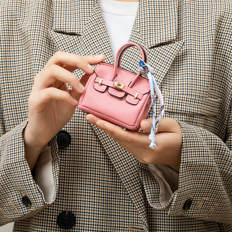 H Brand Bag Small Pendant Mini Platinum Bag Bucket Bag Cute Creative Car Keychain Accessory Earphone Lipstick Bag