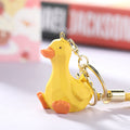 Cartoon resin New Cut duck key chain mobile phone bag pendant adorable cute car key chain