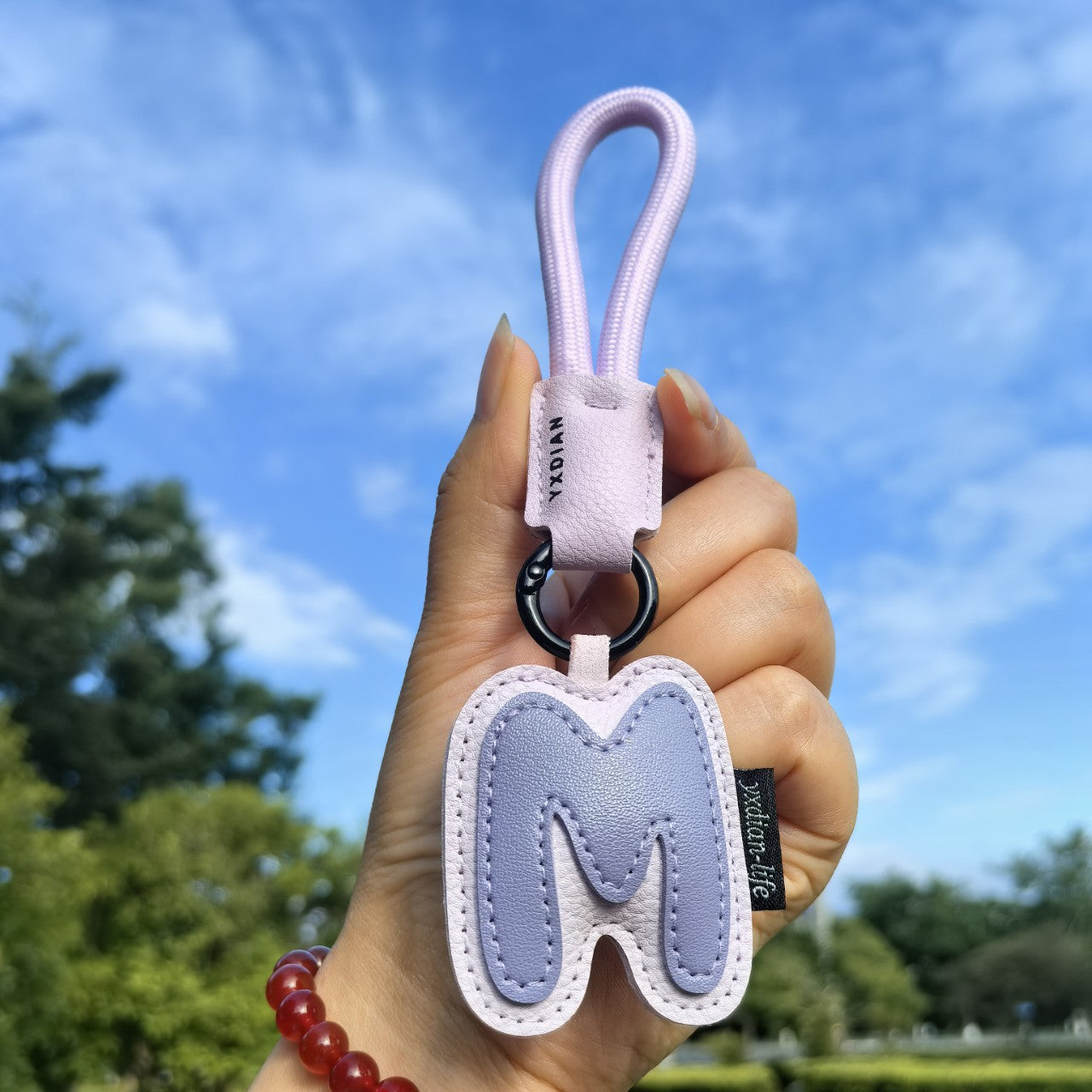 English Letters Cross-Border Good Luck Keychain Pendant Anti-Lost Couple Creative Stylish Men and Women Wedding Gifts Ins
