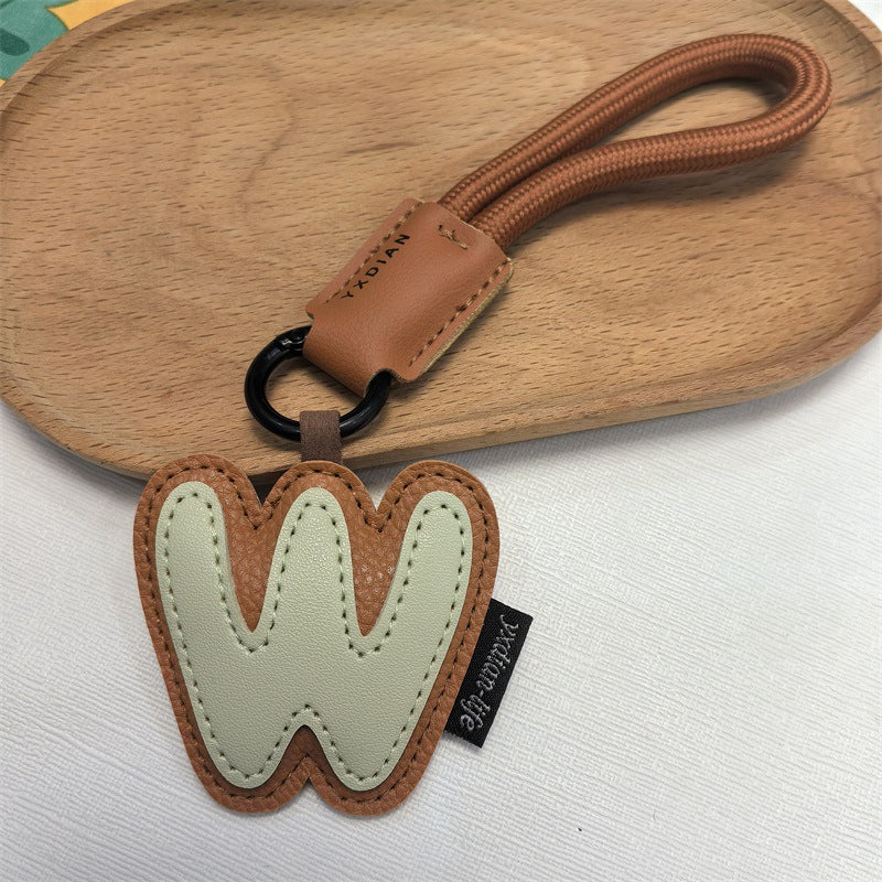 English Letter Cross-border Good Luck Keychain Pendant Anti-lost Couple Creative Personality Men's and Women's Wedding Gift Ins