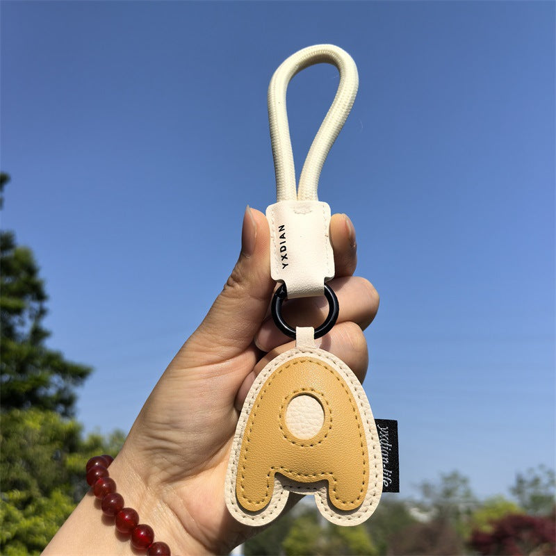 English Letter Cross-border Good Luck Keychain Pendant Anti-lost Couple Creative Personality Men's and Women's Wedding Gift Ins