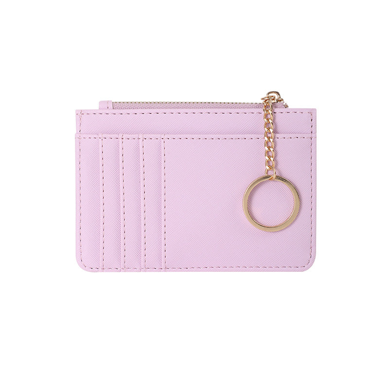 New zipper ladies coin purse Korean mini keychain small wallet multi-card card holder card bag manufacturers wholesale