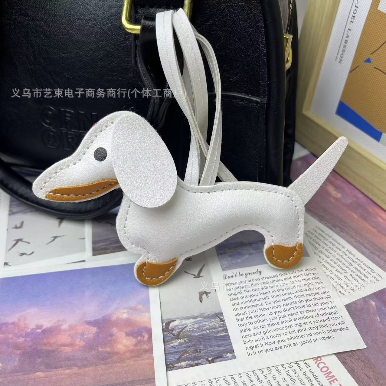 Cross-border Miu Bag Pendant Dachshund Doll Pendant School Bag Car Pendant Advanced Sense Keychain Gift