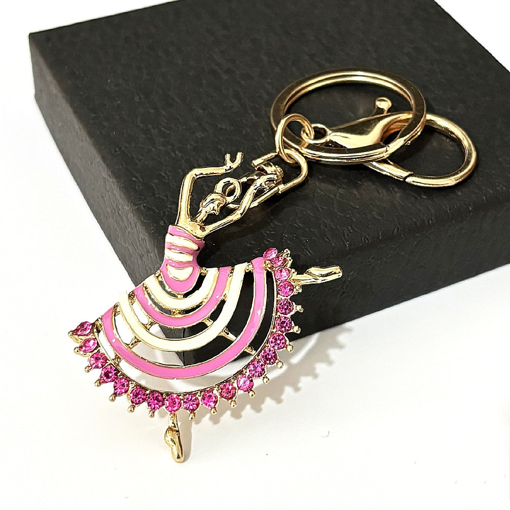 [Clearance specials] Cross-border European and American alloy diamond-encrusted cute animal keychain car pendant bag pendant