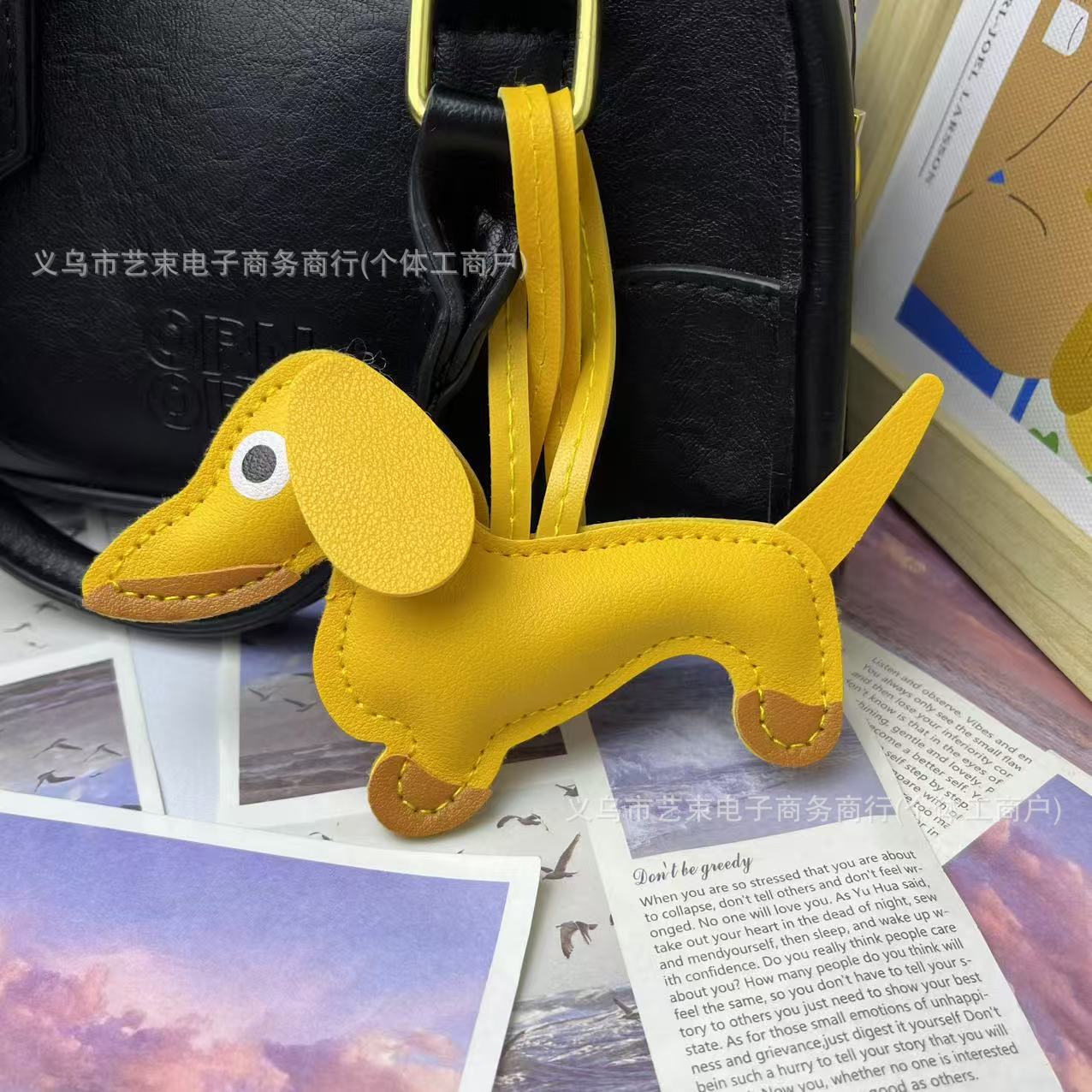 Cross-border Miu Bag Pendant Dachshund Doll Pendant School Bag Car Pendant Advanced Sense Keychain Gift