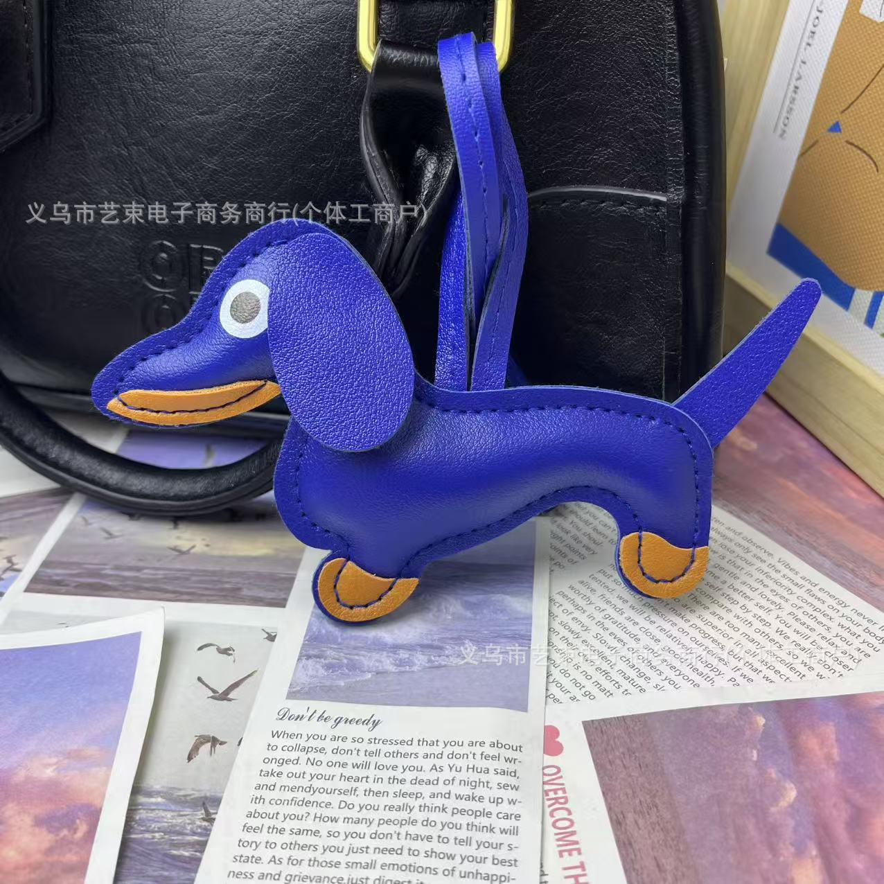 Cross-border Miu Bag Pendant Dachshund Doll Pendant School Bag Car Pendant Advanced Sense Keychain Gift