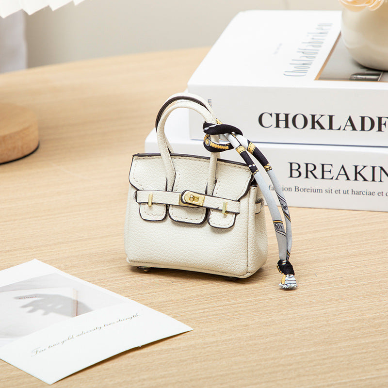 H Brand Bag Small Pendant Mini Platinum Bag Bucket Bag Cute Creative Car Keychain Accessory Earphone Lipstick Bag