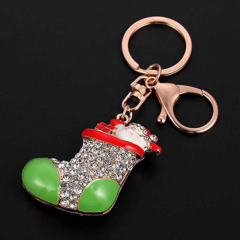 [Clearance specials] Cross-border European and American alloy diamond-encrusted cute animal keychain car pendant bag pendant