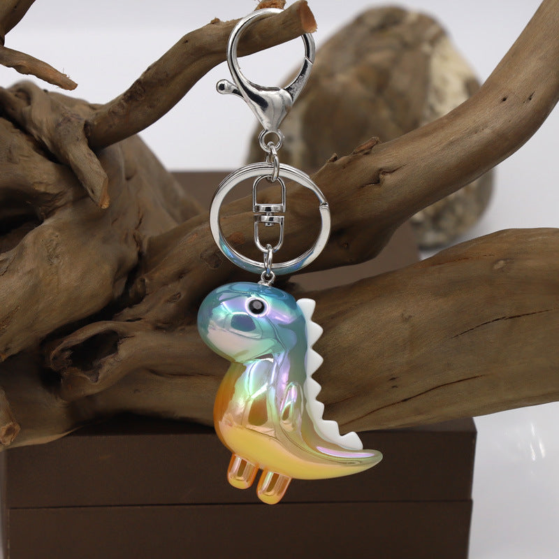 Trendy Joker Keychain Pendant Cute Dinosaur Luminous Acrylic Animal Bag Car Hanging Gifts Wholesale