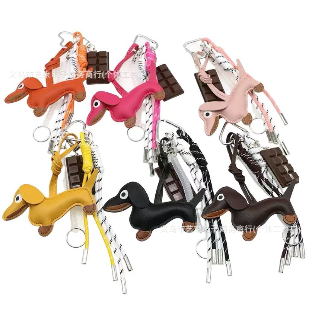 Cross-border Miu Bag Pendant Dachshund Doll Pendant School Bag Car Pendant Advanced Sense Keychain Gift