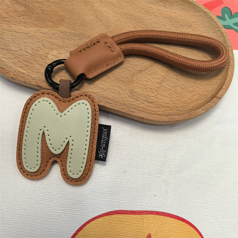 English Letter Cross-border Good Luck Keychain Pendant Anti-lost Couple Creative Personality Men's and Women's Wedding Gift Ins