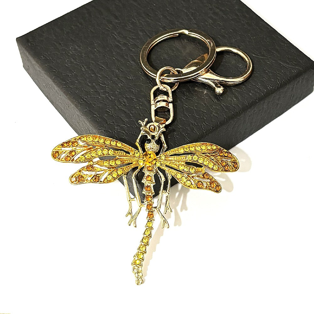 [Clearance specials] Cross-border European and American alloy diamond-encrusted cute animal keychain car pendant bag pendant