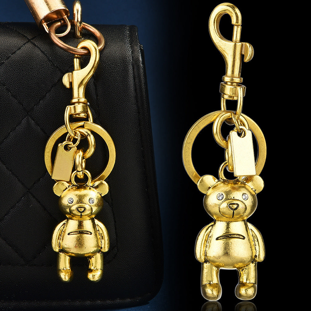 Creative and Personalized Bear Doll Car Keychain, Men's and Women's Gift Key Pendant, Cute Popular Violent Bear