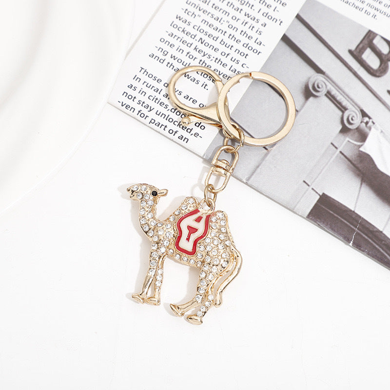 [Clearance specials] Cross-border European and American alloy diamond-encrusted cute animal keychain car pendant bag pendant