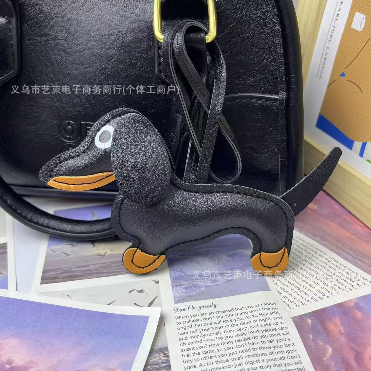 Cross-border Miu Bag Pendant Dachshund Doll Pendant School Bag Car Pendant Advanced Sense Keychain Gift