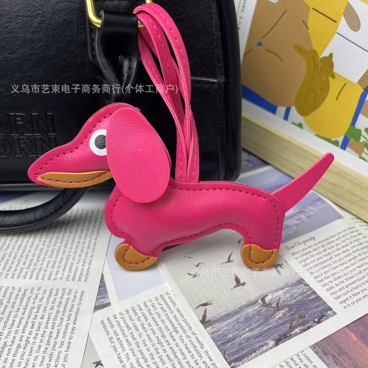 Cross-border Miu Bag Pendant Dachshund Doll Pendant School Bag Car Pendant Advanced Sense Keychain Gift