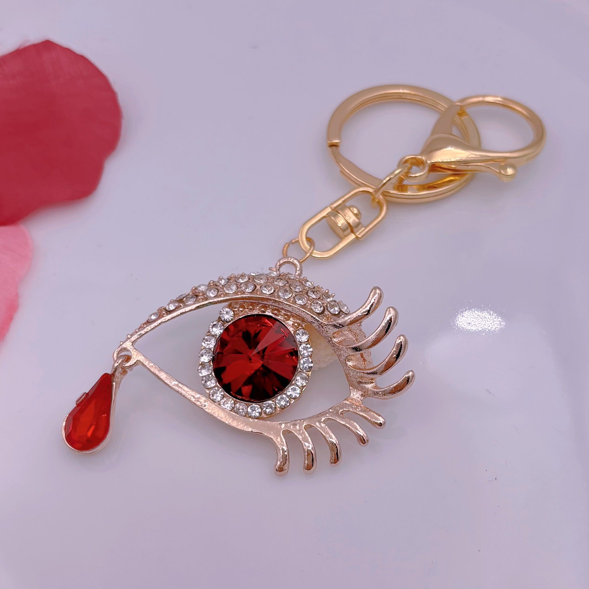 [Clearance specials] Cross-border European and American alloy diamond-encrusted cute animal keychain car pendant bag pendant