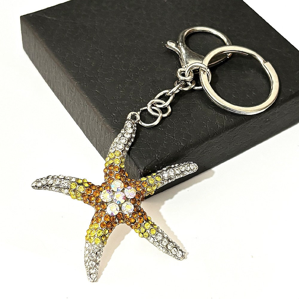 [Clearance specials] Cross-border European and American alloy diamond-encrusted cute animal keychain car pendant bag pendant