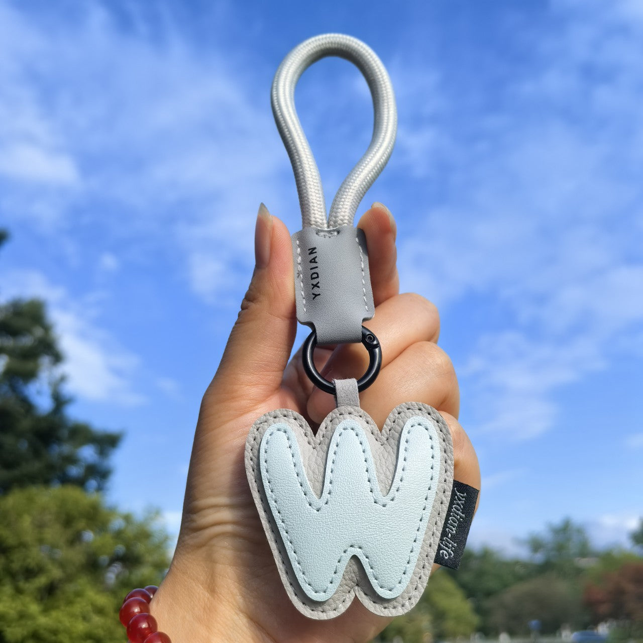 English Letter Cross-border Good Luck Keychain Pendant Anti-lost Couple Creative Personality Men's and Women's Wedding Gift Ins