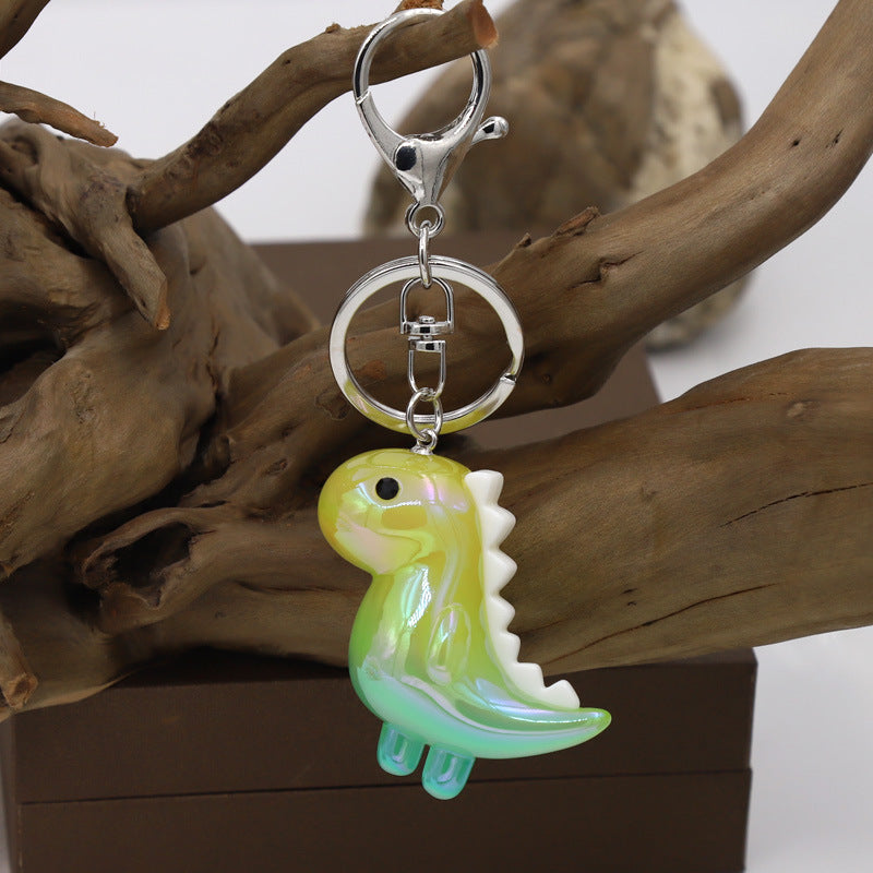 Trendy Joker Keychain Pendant Cute Dinosaur Luminous Acrylic Animal Bag Car Hanging Gifts Wholesale