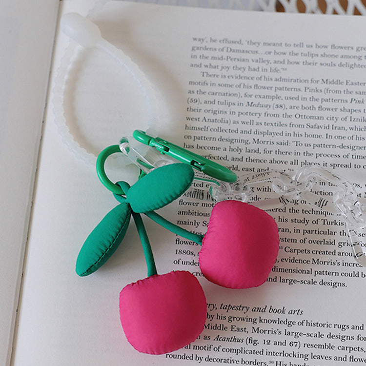 Korean Style New Cute Cherry Pendant Small Jewelry Bag Hanging Internet Popular Creative Cucumber Keychain Schoolbag Accessories