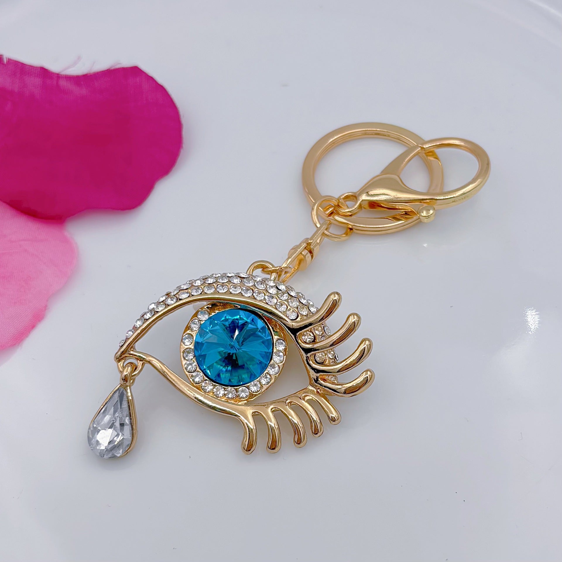 [Clearance specials] Cross-border European and American alloy diamond-encrusted cute animal keychain car pendant bag pendant