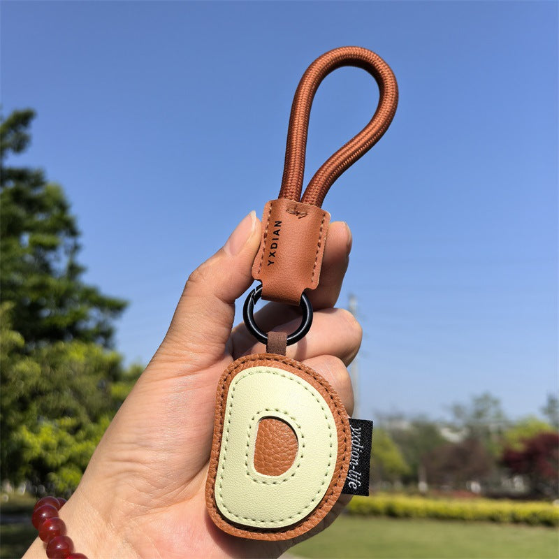 English Letter Cross-border Good Luck Keychain Pendant Anti-lost Couple Creative Personality Men's and Women's Wedding Gift Ins