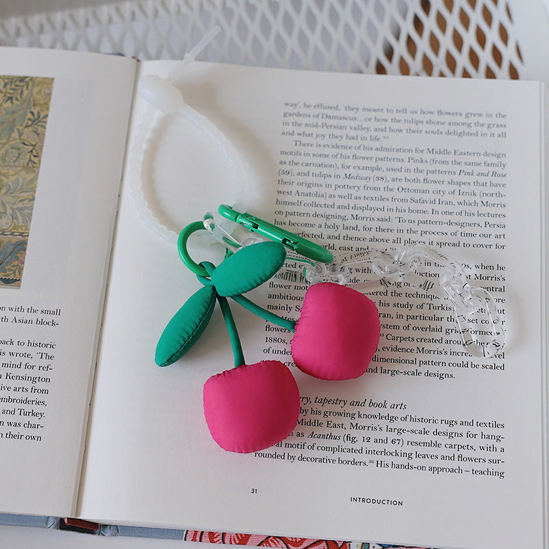 Korean Style New Cute Cherry Pendant Small Jewelry Bag Hanging Internet Popular Creative Cucumber Keychain Schoolbag Accessories