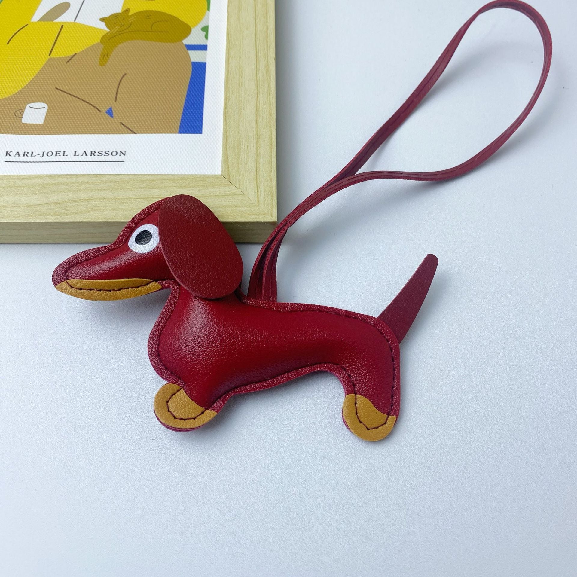 Cross-border Miu Bag Pendant Dachshund Doll Pendant School Bag Car Pendant Advanced Sense Keychain Gift