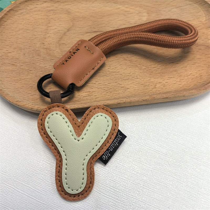 English Letter Cross-border Good Luck Keychain Pendant Anti-lost Couple Creative Personality Men's and Women's Wedding Gift Ins