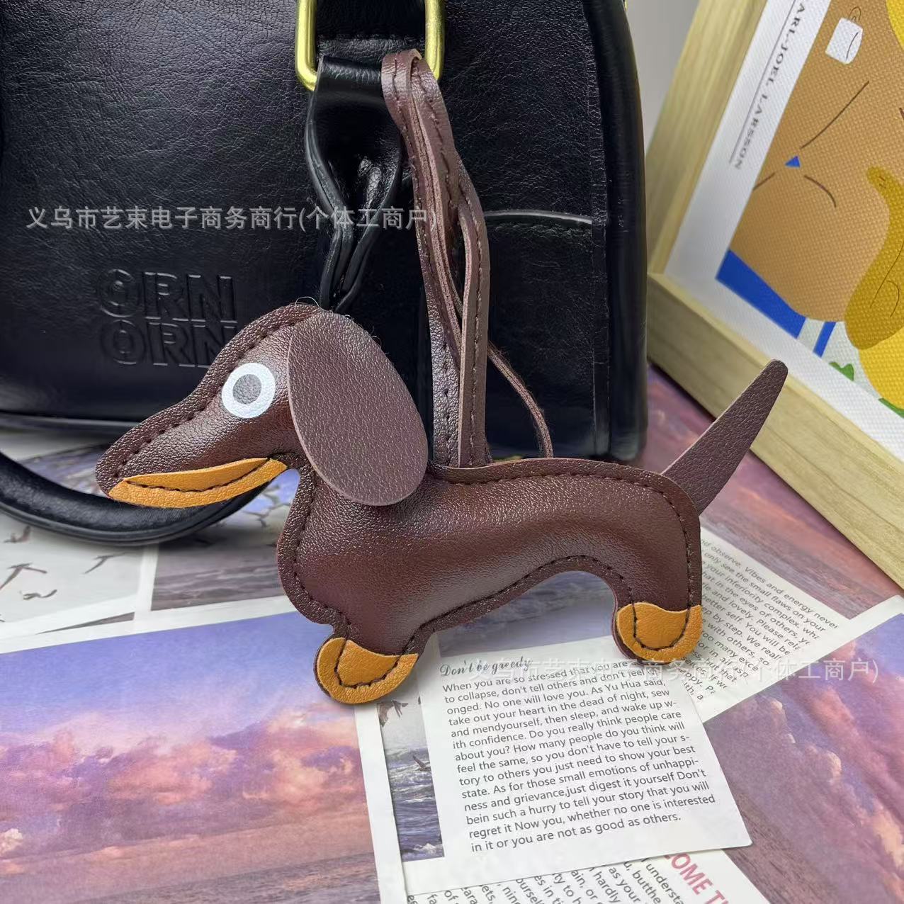 Cross-border Miu Bag Pendant Dachshund Doll Pendant School Bag Car Pendant Advanced Sense Keychain Gift