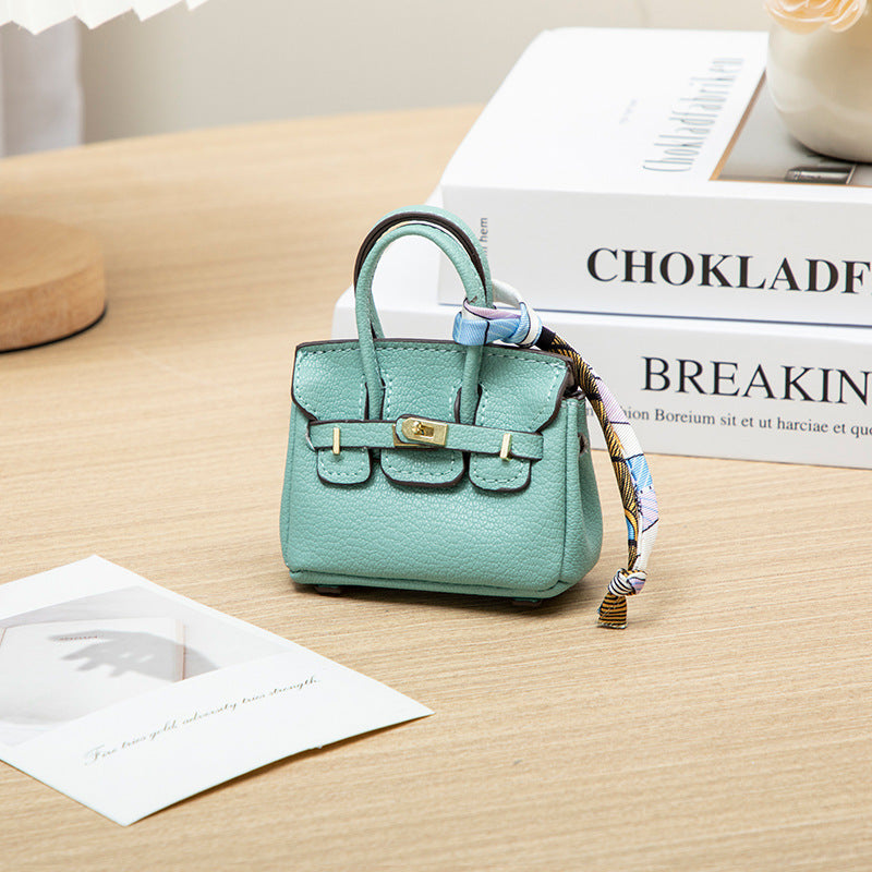 H Brand Bag Small Pendant Mini Platinum Bag Bucket Bag Cute Creative Car Keychain Accessory Earphone Lipstick Bag