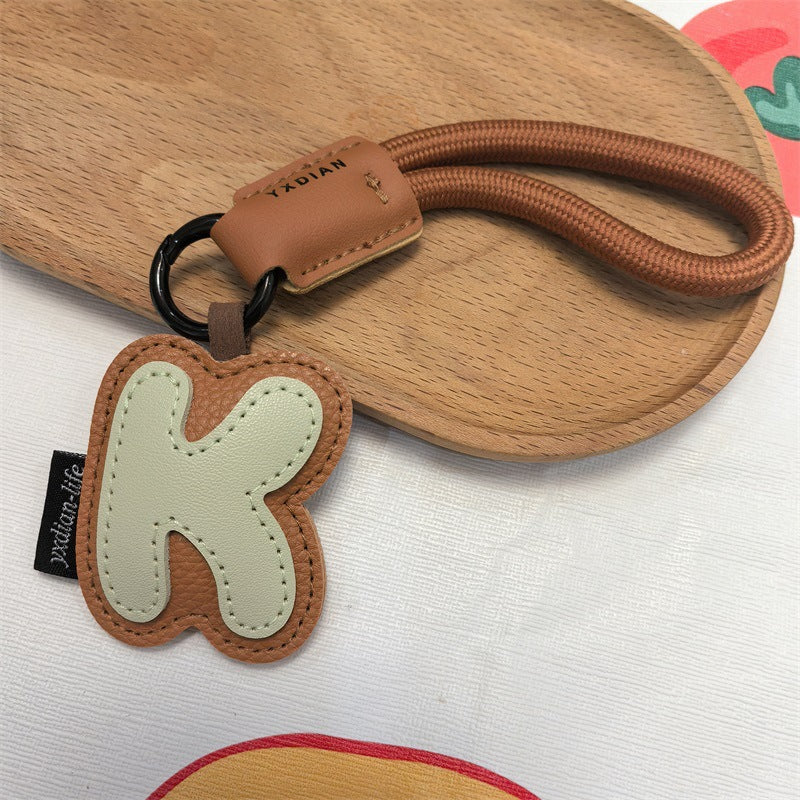 English Letter Cross-border Good Luck Keychain Pendant Anti-lost Couple Creative Personality Men's and Women's Wedding Gift Ins