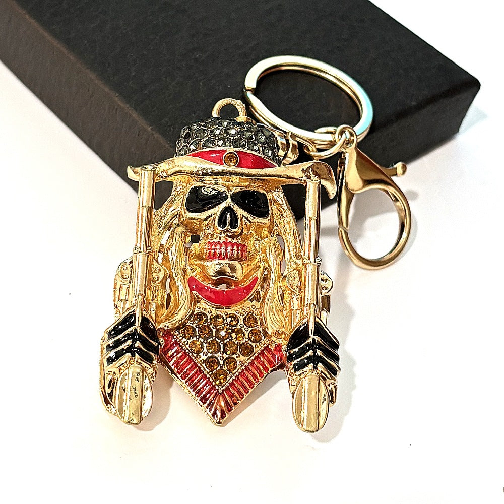 [Clearance specials] Cross-border European and American alloy diamond-encrusted cute animal keychain car pendant bag pendant