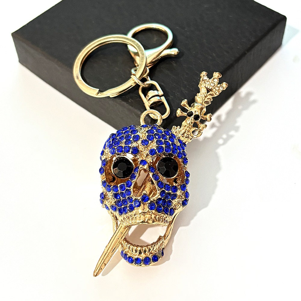 [Clearance specials] Cross-border European and American alloy diamond-encrusted cute animal keychain car pendant bag pendant