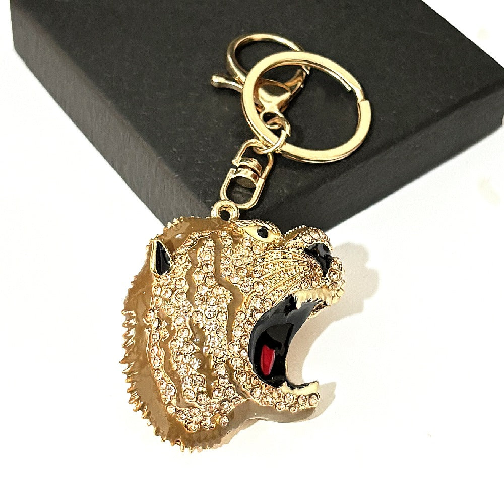 [Clearance specials] Cross-border European and American alloy diamond-encrusted cute animal keychain car pendant bag pendant