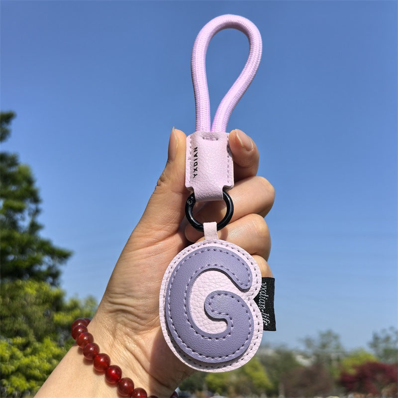 English Letter Cross-border Good Luck Keychain Pendant Anti-lost Couple Creative Personality Men's and Women's Wedding Gift Ins