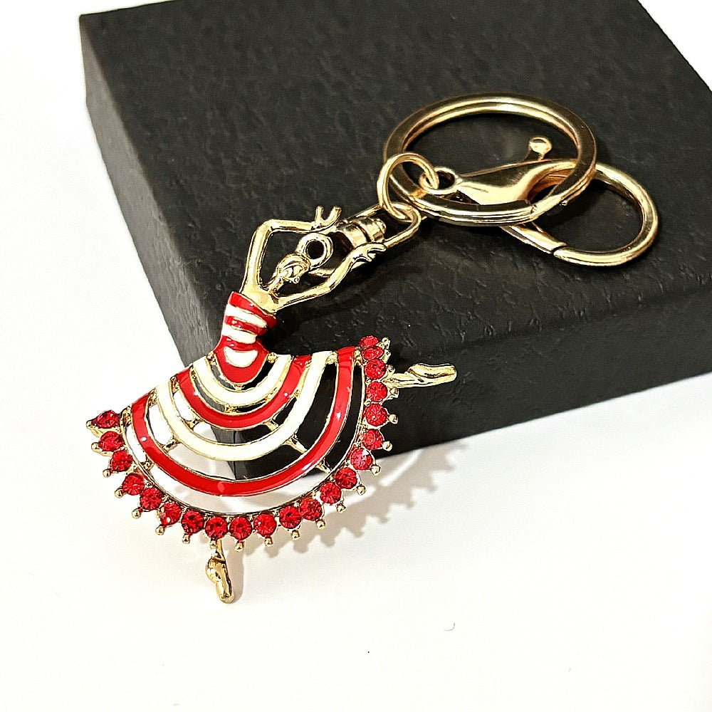 [Clearance specials] Cross-border European and American alloy diamond-encrusted cute animal keychain car pendant bag pendant