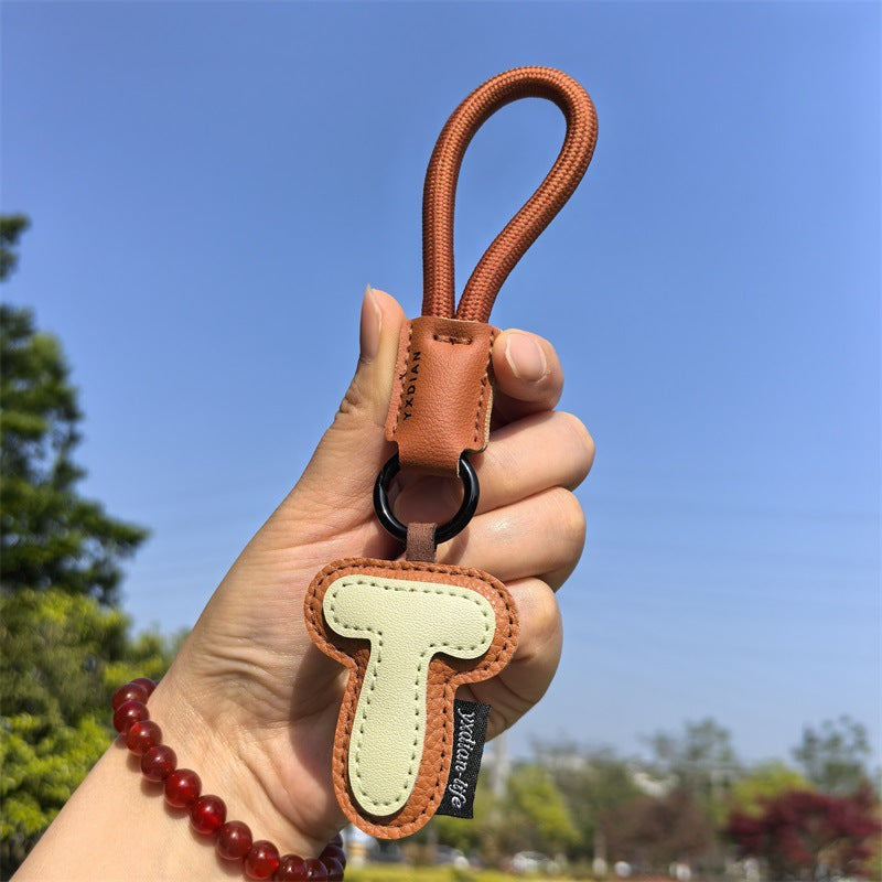 English Letter Cross-border Good Luck Keychain Pendant Anti-lost Couple Creative Personality Men's and Women's Wedding Gift Ins