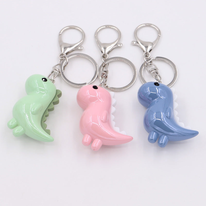 Trendy Joker Keychain Pendant Cute Dinosaur Luminous Acrylic Animal Bag Car Hanging Gifts Wholesale