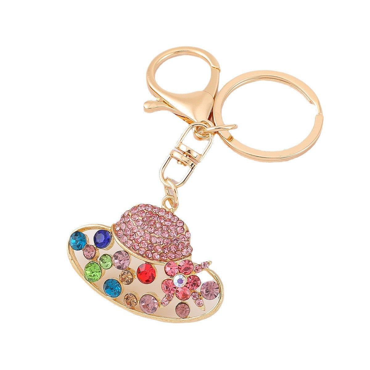 [Clearance specials] Cross-border European and American alloy diamond-encrusted cute animal keychain car pendant bag pendant