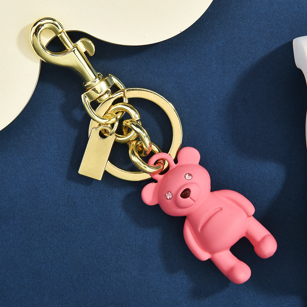 Creative and Personalized Bear Doll Car Keychain, Men's and Women's Gift Key Pendant, Cute Popular Violent Bear