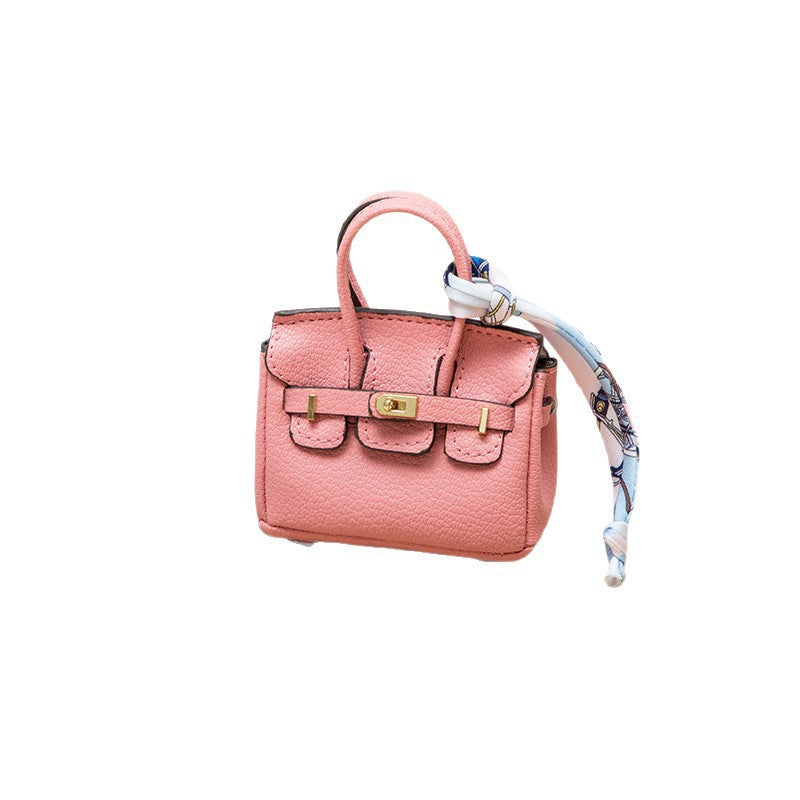 H Brand Bag Small Pendant Mini Platinum Bag Bucket Bag Cute Creative Car Keychain Accessory Earphone Lipstick Bag