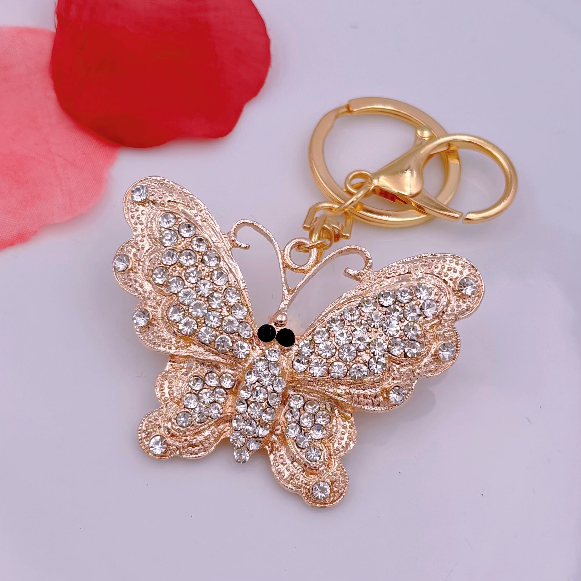[Clearance specials] Cross-border European and American alloy diamond-encrusted cute animal keychain car pendant bag pendant