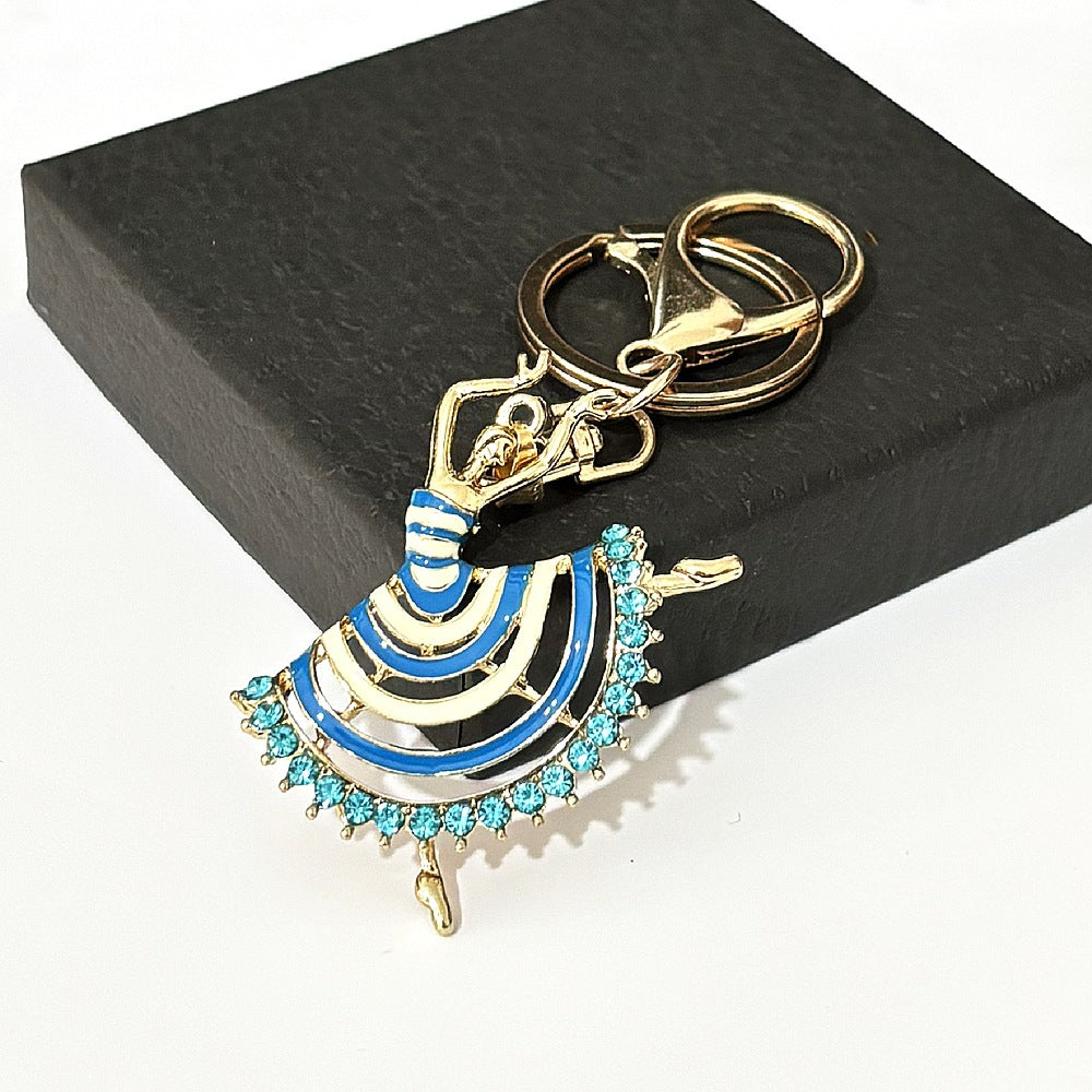 [Clearance specials] Cross-border European and American alloy diamond-encrusted cute animal keychain car pendant bag pendant