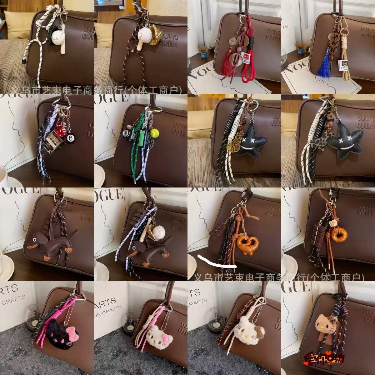Cross-border Miu Bag Pendant Dachshund Doll Pendant School Bag Car Pendant Advanced Sense Keychain Gift
