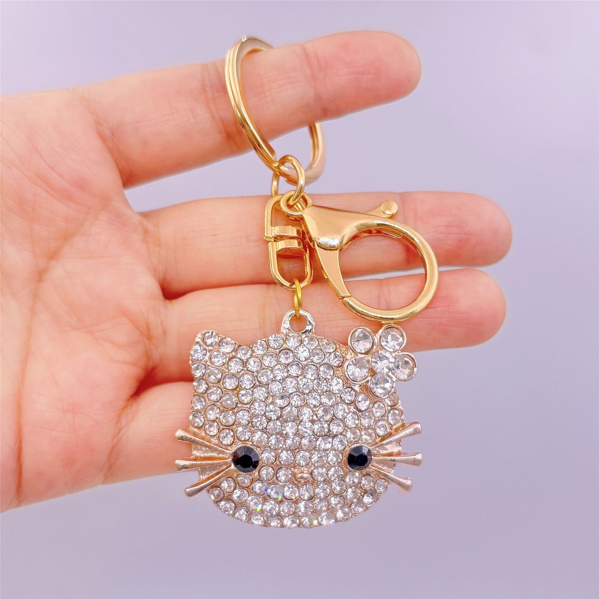 [Clearance specials] Cross-border European and American alloy diamond-encrusted cute animal keychain car pendant bag pendant