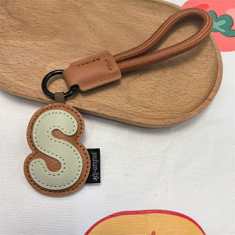 English Letter Cross-border Good Luck Keychain Pendant Anti-lost Couple Creative Personality Men's and Women's Wedding Gift Ins
