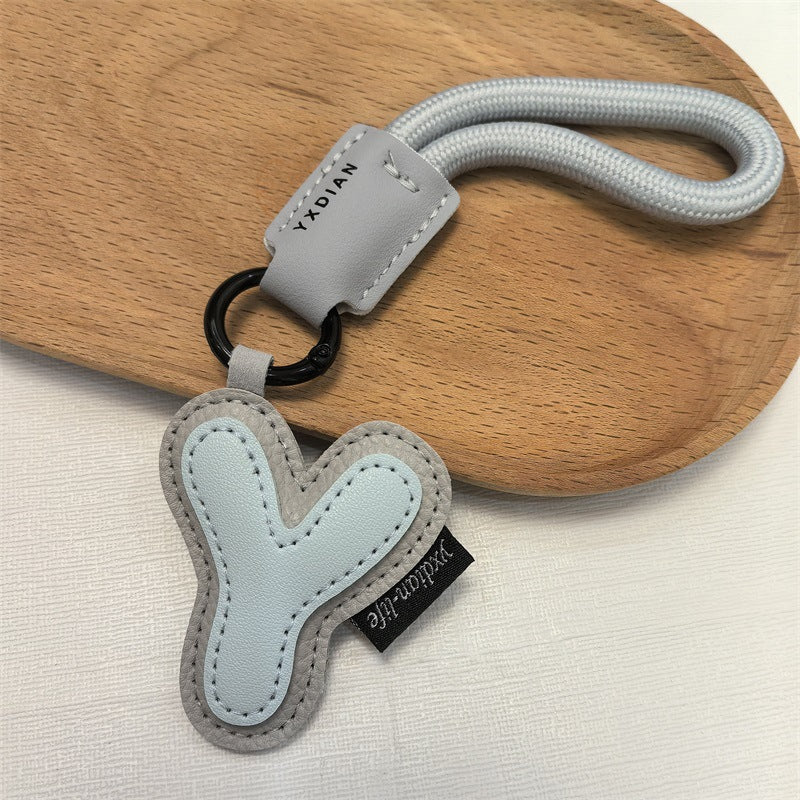 English Letter Cross-border Good Luck Keychain Pendant Anti-lost Couple Creative Personality Men's and Women's Wedding Gift Ins
